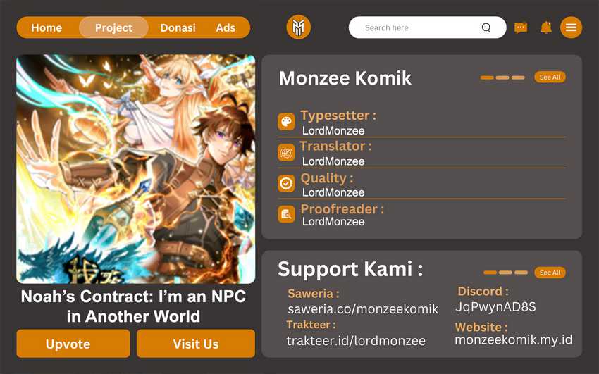 Noah's Contract: I'm an NPC in Another World Chapter 1 – halaman 1