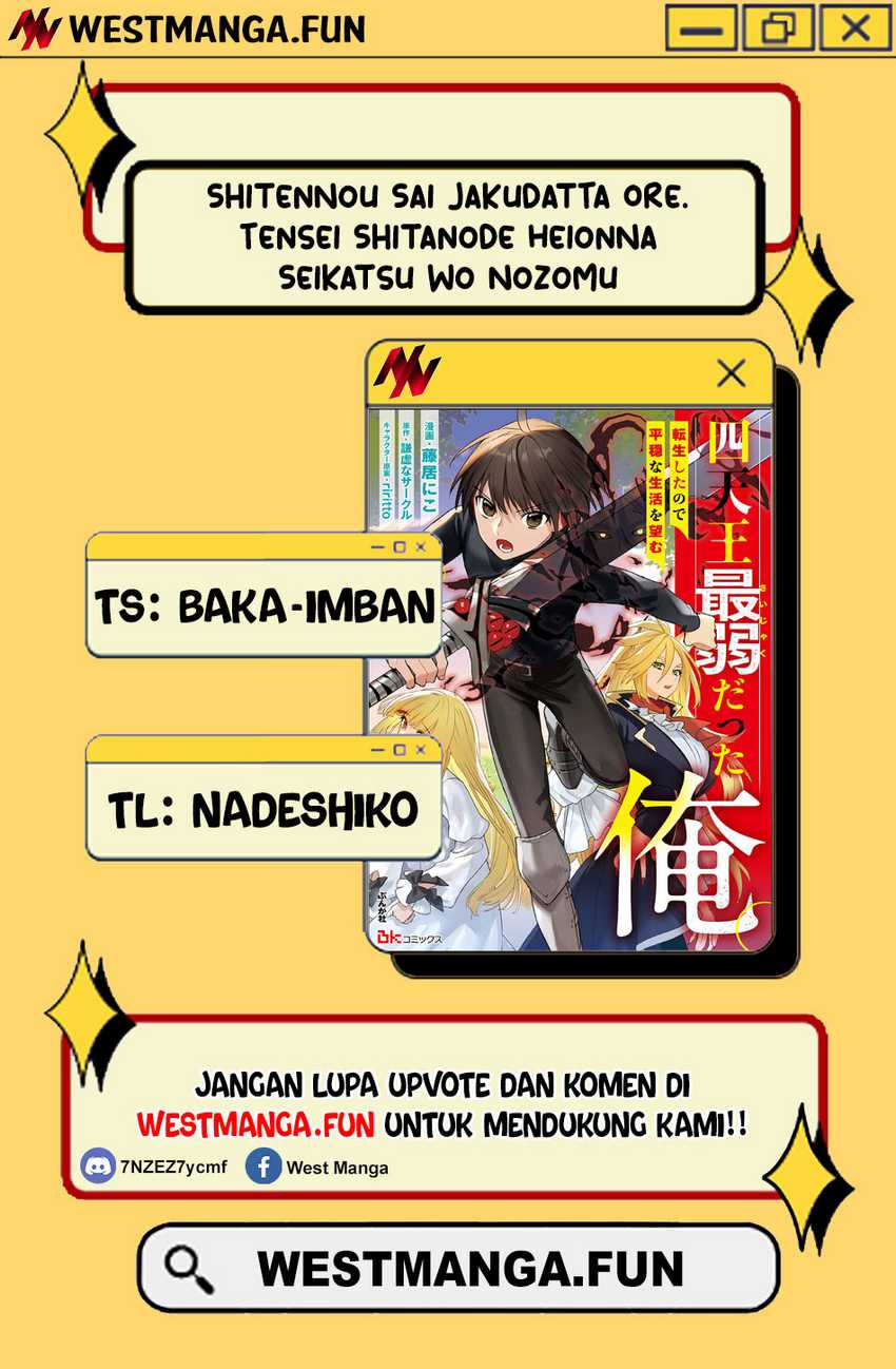 Shitennou Sai Jakudatta Ore. Tensei Shitanode Heionna Seikatsu wo Nozomu Chapter 21 – halaman 3