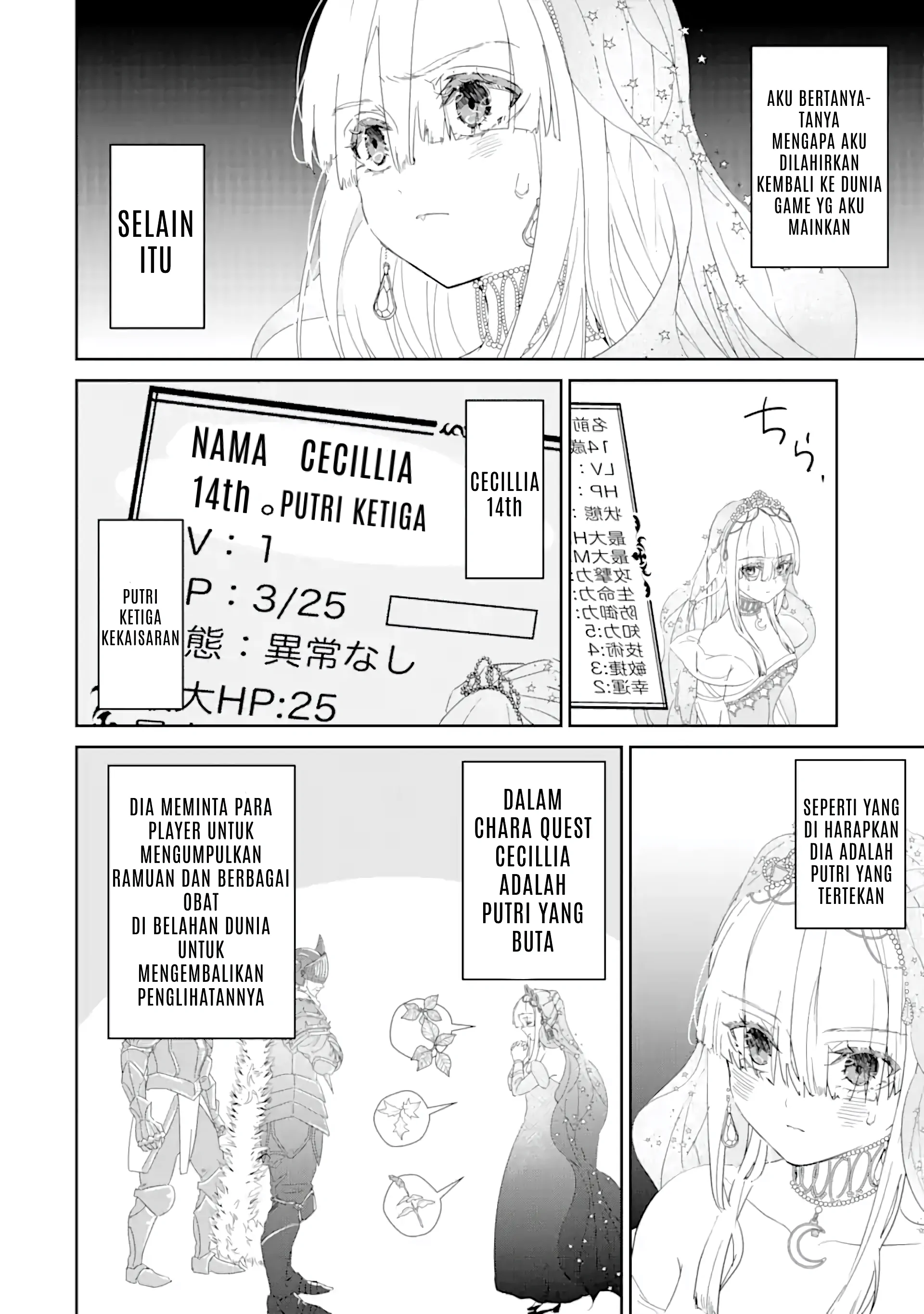 The Newbie Princess Doesn't Want a Game Over! Survive Through the Power of Simping Chapter 0.2 – halaman 3